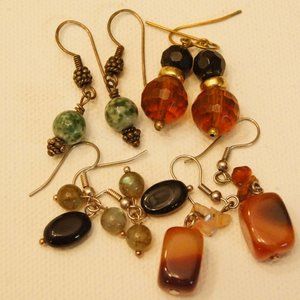Set of Four (4) Dangling Stones Earrings